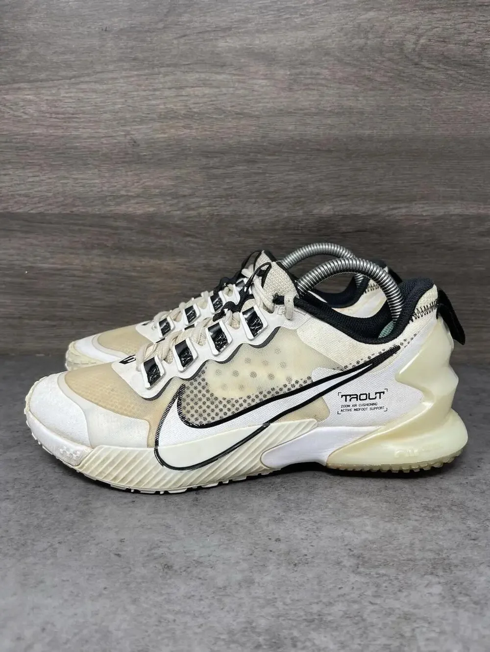 Nike Zoom Trout LTD Turf Baseball Shoes Mens Size 8.5 White Black
